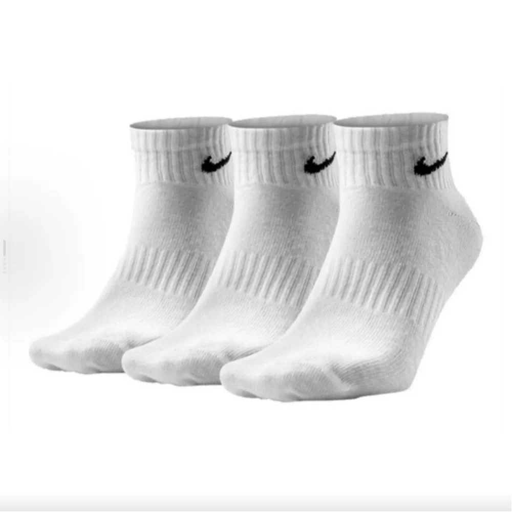 Nike Casual Cushioned Mid-Cut Basketball Socks Unisex Combo Pack White SX7667-100 view 4