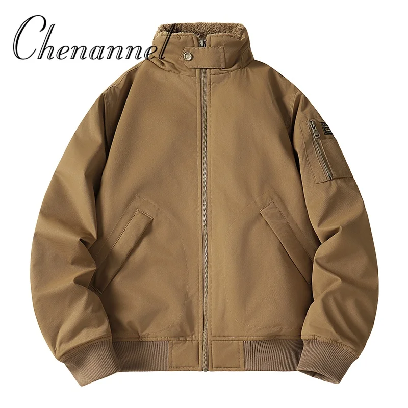 Nuova giacca da uomo in cotone autunno inverno, versatile casual elegante antivento caldo con colletto alla coreana