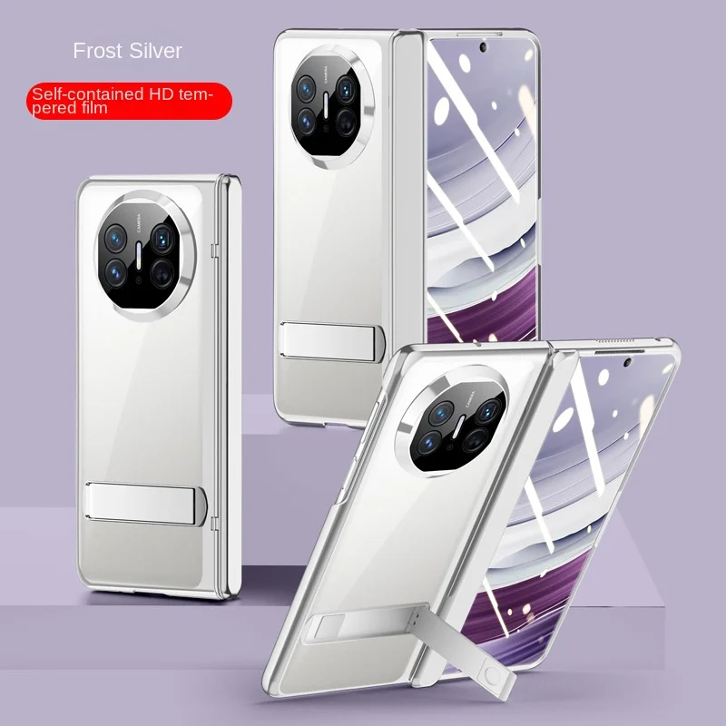 For Huawei Mate X5 x3 Case Ultra-thin transparent With Tempered Film Bracket Folding Shockproof Protection Hard Cover holder