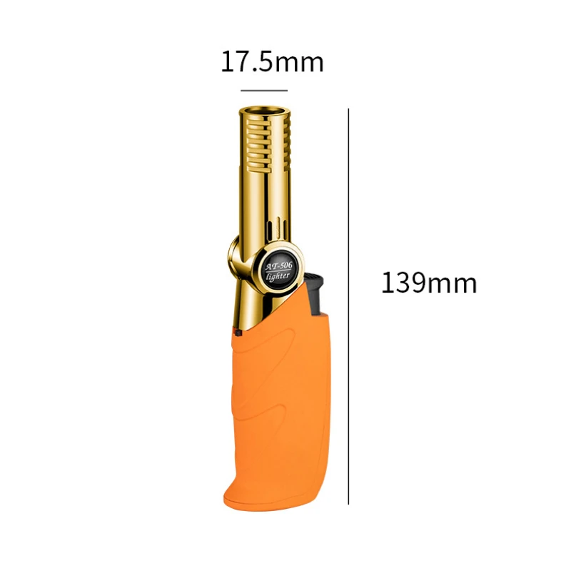 Metal Butane Gas Spray Gun Lighter Outdoor Windproof Blue Flame High-pressure Jet Torch Lighter Kitchen BBQ Cigar Ignition Tool