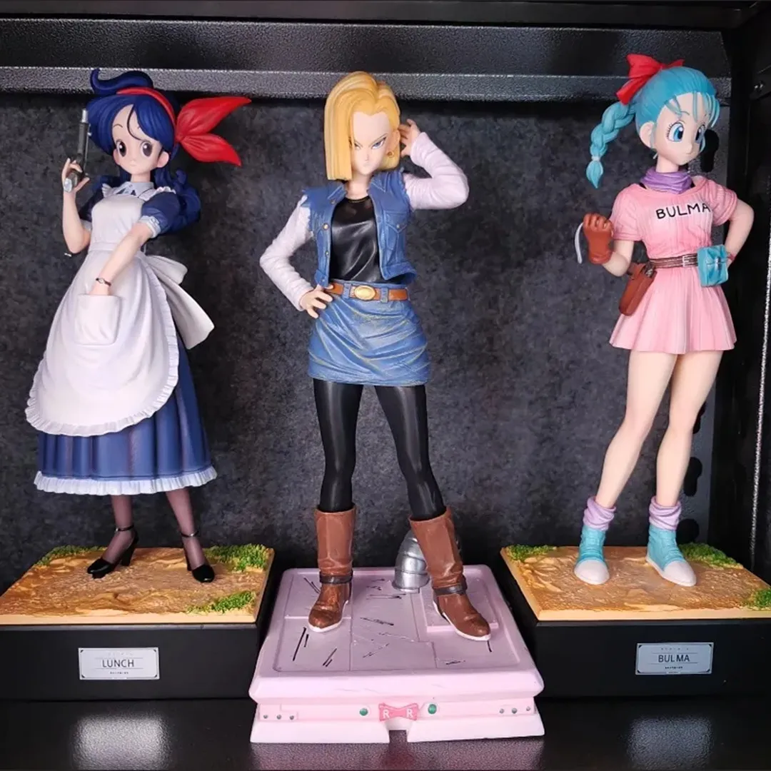 Figura de Anime de Dragon Ball Z, Androide 18 en su infancia, Bulma, estilo sirvienta, estatua, adorno de escritorio, regalos para fanáticos y coleccionistas de figuras