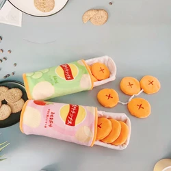 Pet Potato Chip Food Toys Cat and Dog Toys Pet Sniffing Snacks Plush Potato Chips Bite Resistant and Grinding Pet Products Puppy