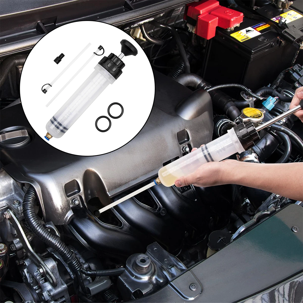 

Oil Funnel Kit Transmission Filling Tool Car Accessory Goods Accessories Tools Supplies Grease Injector Gadgets Things the Auto