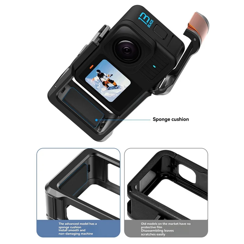 【Must-Haves】Cage For Hero 13/12/11/10/9 Quick Release Case With Cold Shoe Aluminum ND CPL Filter Mount