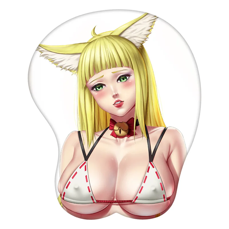 

Коврик для мыши Sanjouno Haruhime 3D, силиконовый привлекательный Оригинальный игровой коврик для запястья, подарок