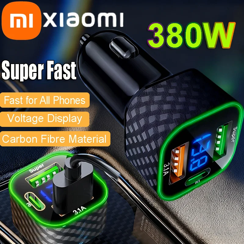 yZ[zXiaomi 380W USB C ԍڏ[d fAPD 4 in 1 d\t }[dA_v^[ iPhoneAOppoAVivoASamsungΉ