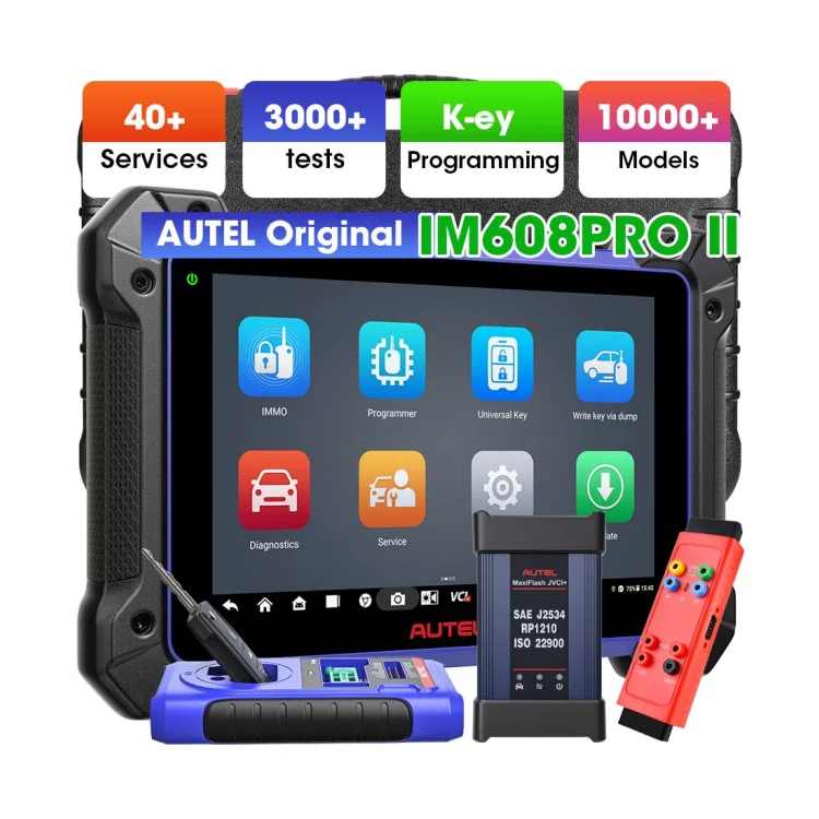 Autel IM608pro II قفال السيارات مبرمج مفتاح السيارات سيارة obd2 آلة برمجة أداة الماسح الضوئي التشخيصي جميع المفاتيح المفقودة