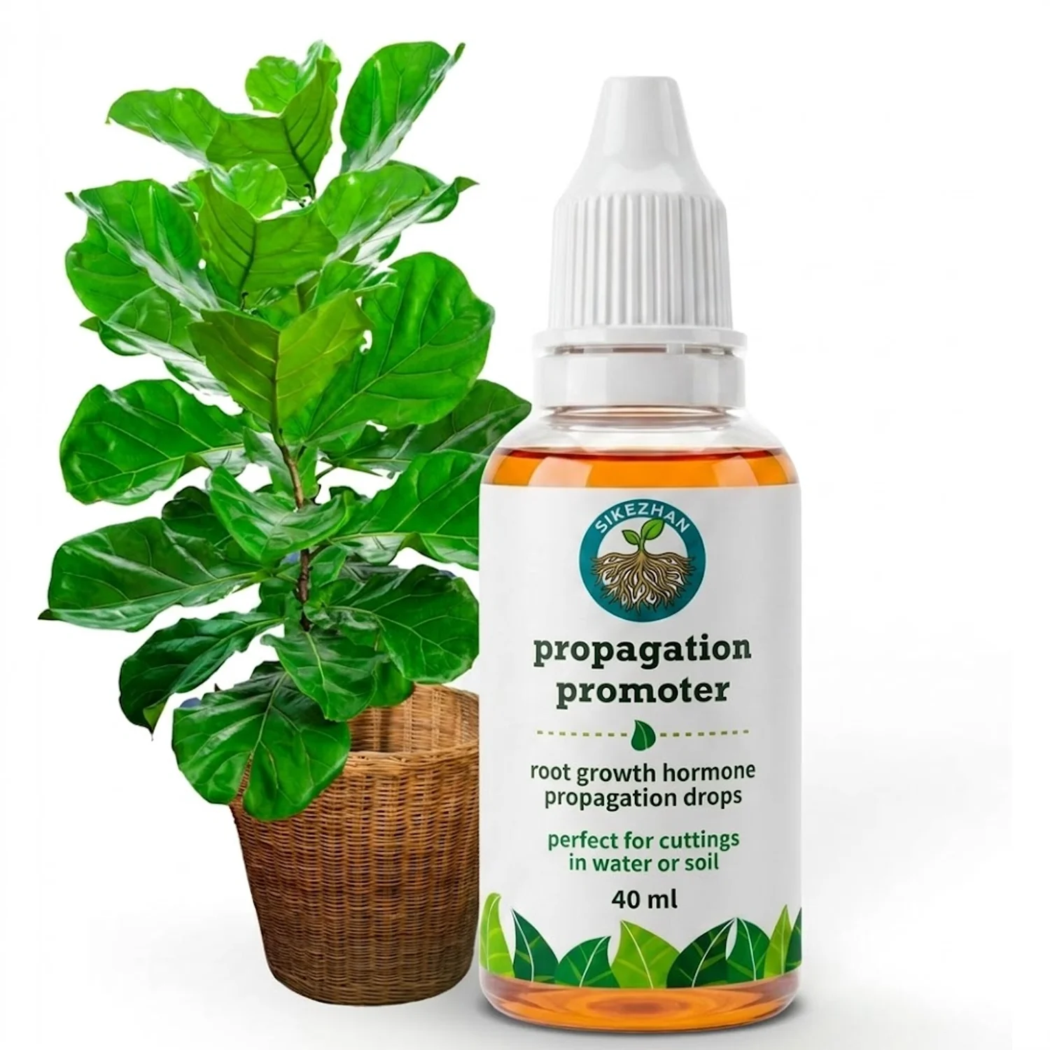 Hormona de Enraizamiento Líquida para Plantas, Gotas de Propagación, Promotor de Crecimiento de Raíces, Estimulador para Plantas de Interior, Agua, Tierra, Esquejes, 40 ml