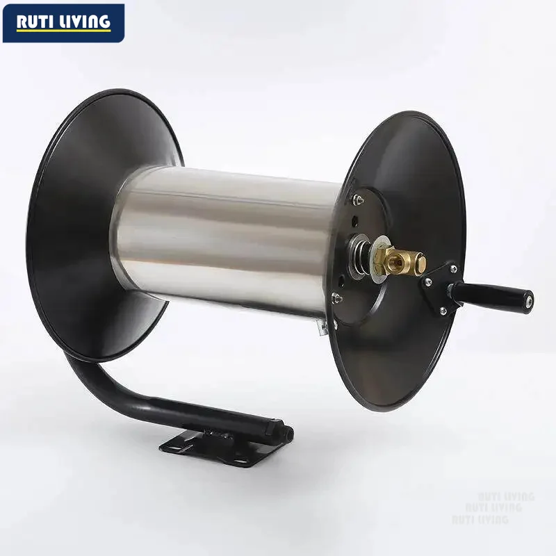 NBT 5000PSI 350 Bar 30M/50M Water Hose Reel Pressure Washer Reel High Installation 100 ft with Hand Crank