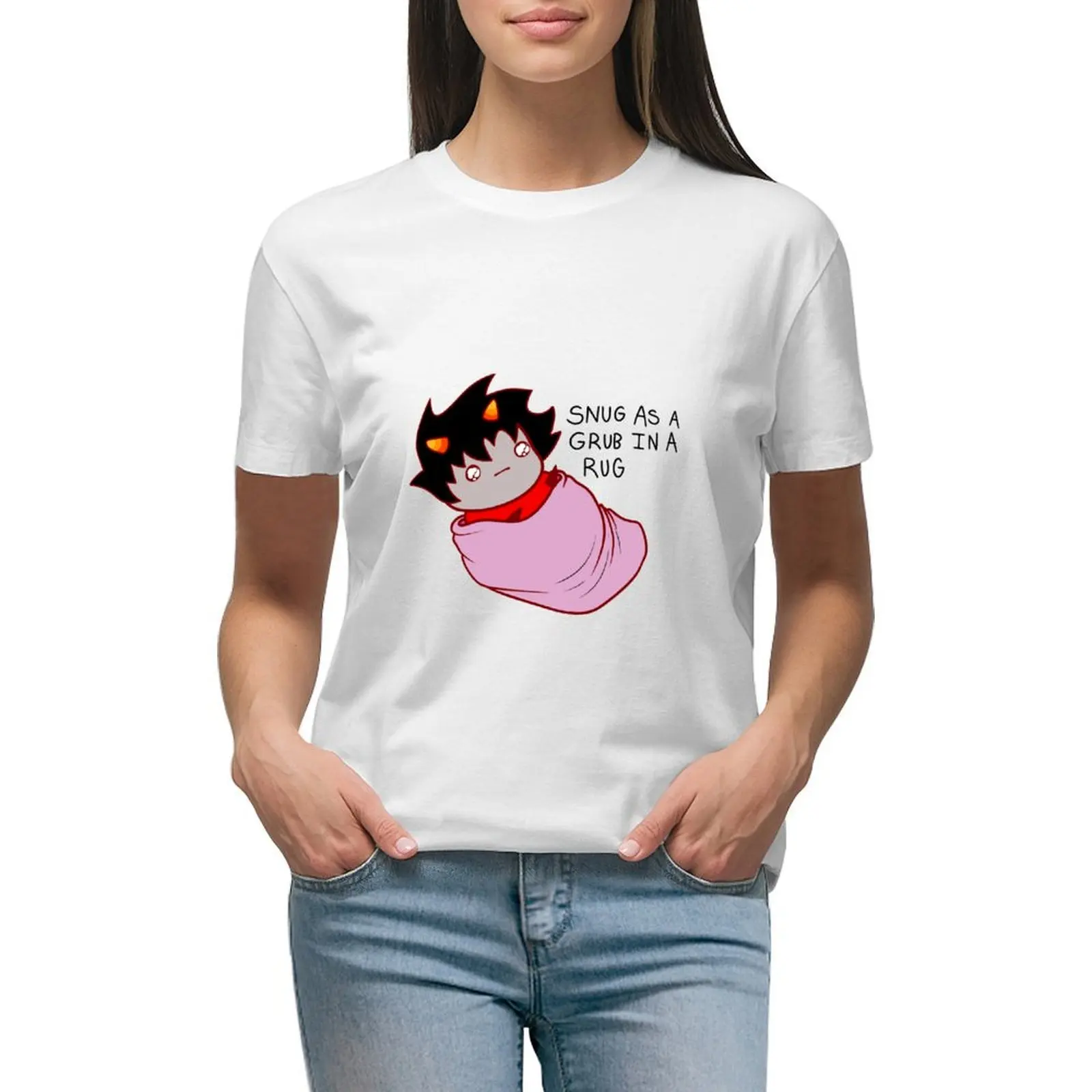 

Забавная летняя футболка большого размера с принтом губа В коврике, женская одежда