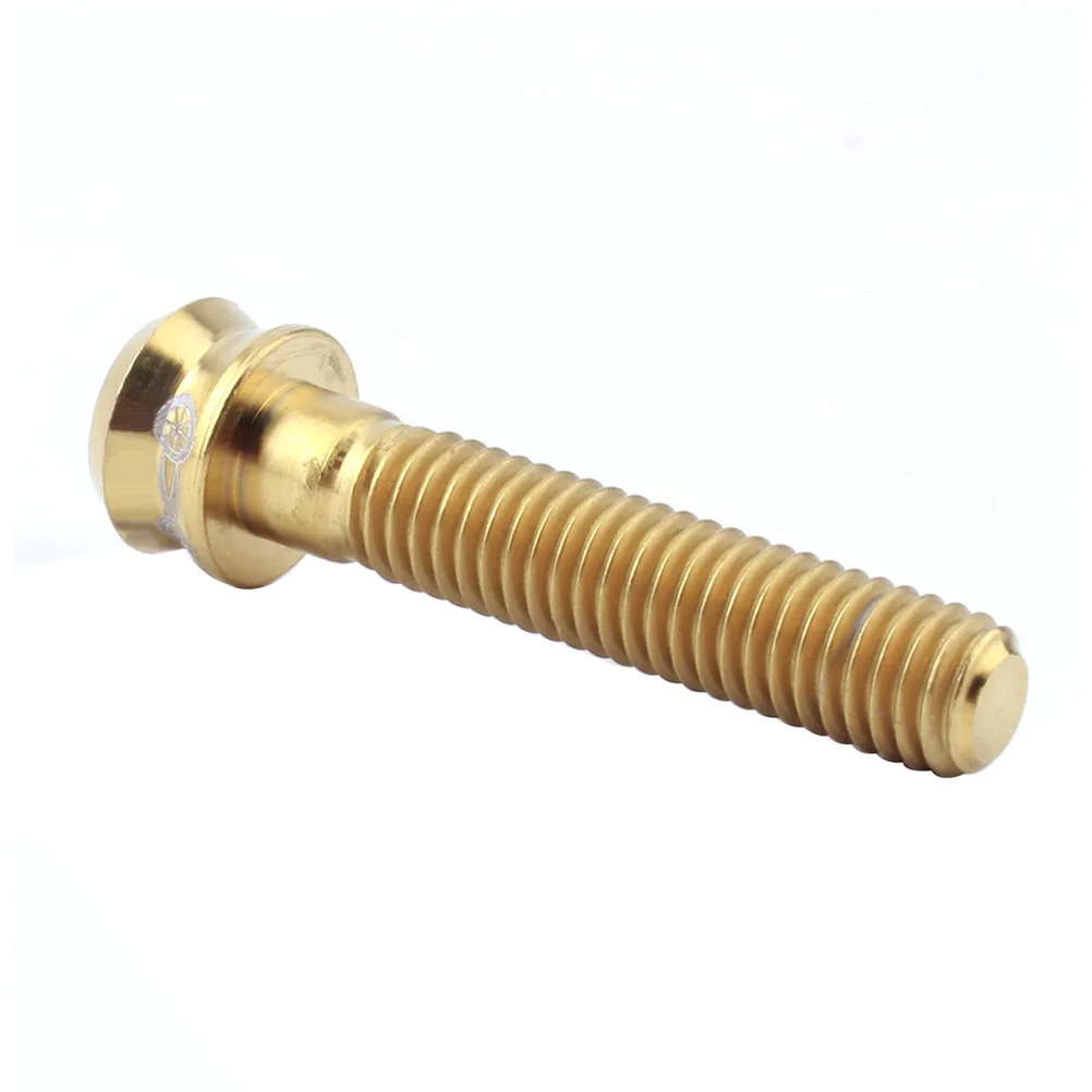 

M6x30mm Titanium Alloy Headset Screw Golden Finish for Threadless Stem Mountain Bike Road Bike Fixed Gear Upgrade Accessories