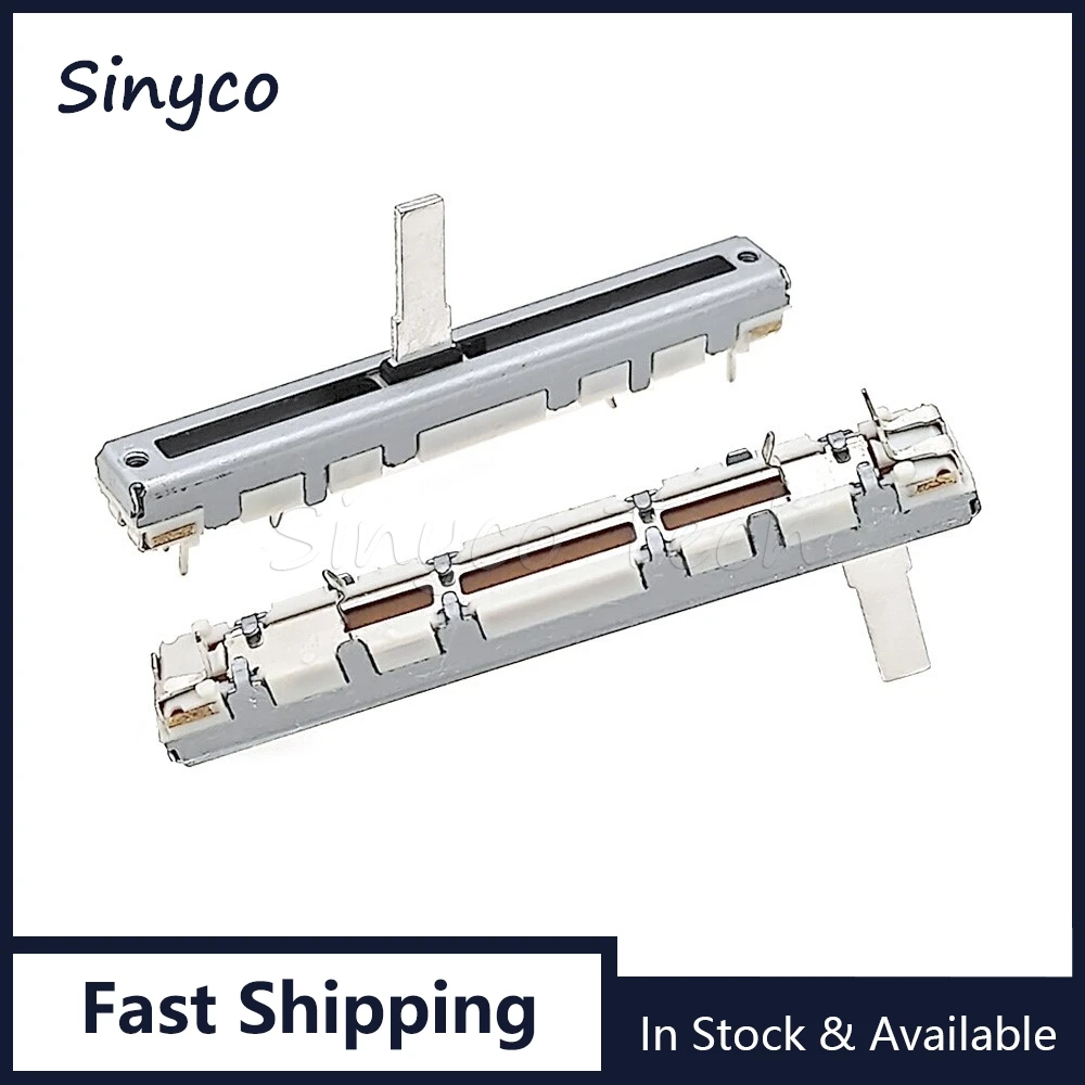 1PCS 6CM Straight Sliding Potentiometer B10K 60MM RS45111A6A08 Mono Mixer Speed Control Fader 10KB Handle Length 15mm