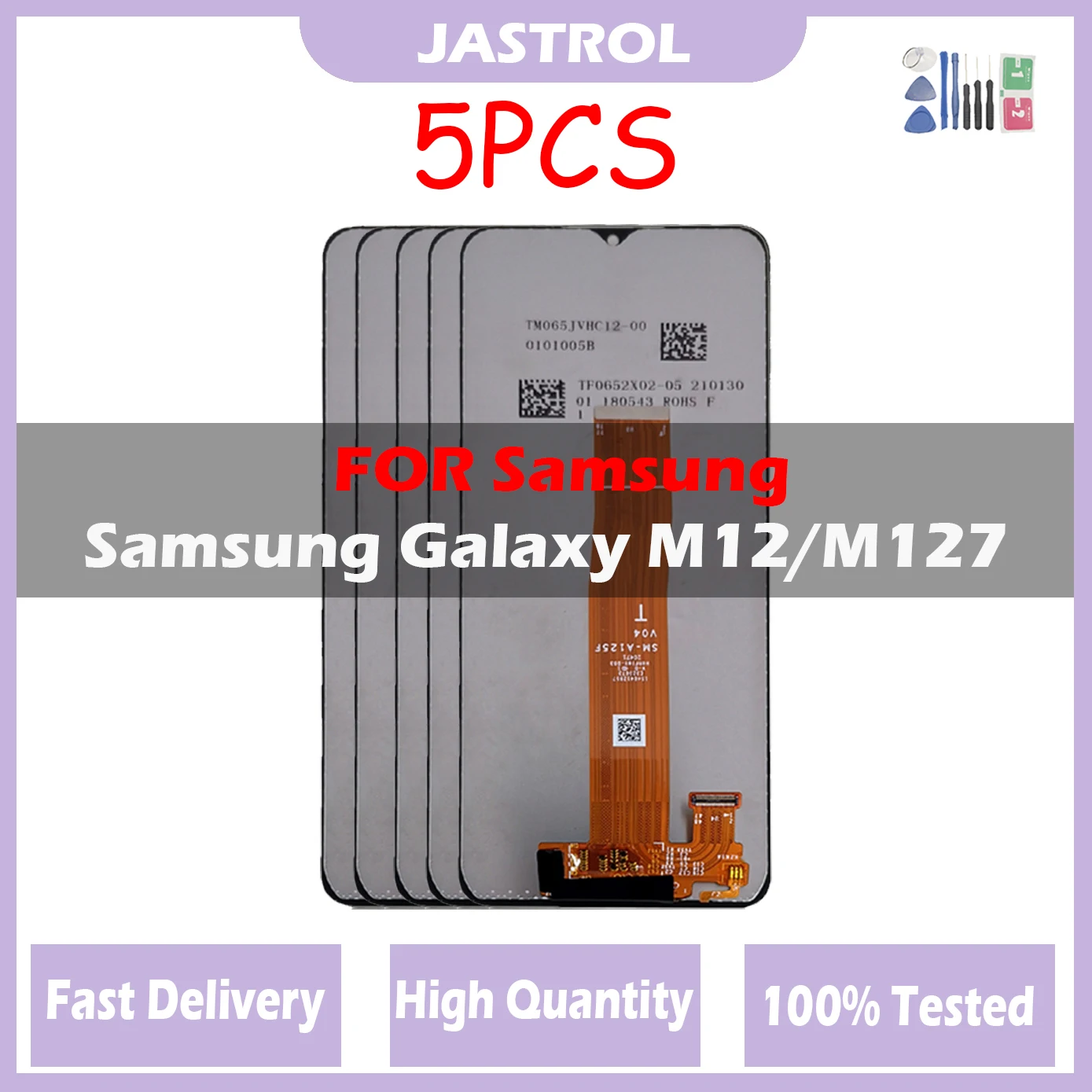 

5Pcs/Lot LCD For Samsung Galaxy M12 M127 LCD Display Touch Screen Digitizer Full SM-M127FN/DS SM-M127F/DS SM-M127G/DS With Frame