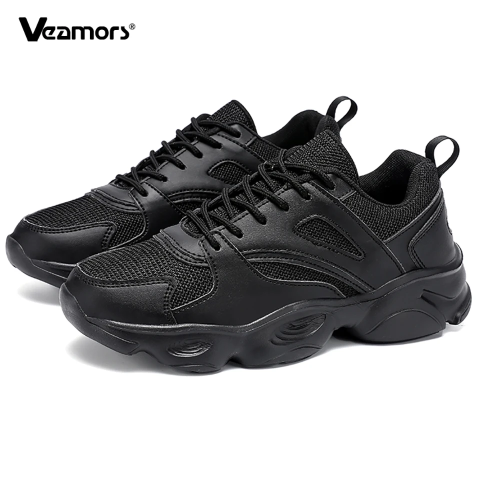 

VEAMORS Fashion Casual Shoes Platform Breathable Running Shoes Unisex Lace-Up Increased Clunky Sneakers Outdoor Couple Footwear