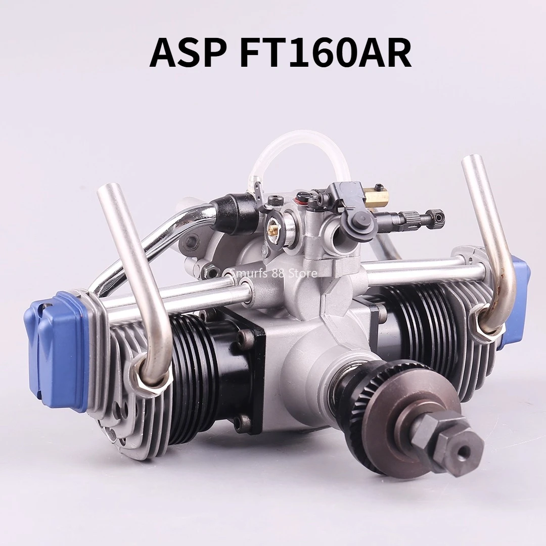 ASP FT160AR Motore a metanolo bicilindrico 20cc Modello di aereo a quattro tempi Modello di motore per velivoli RC ad ala fissa alimentati a olio