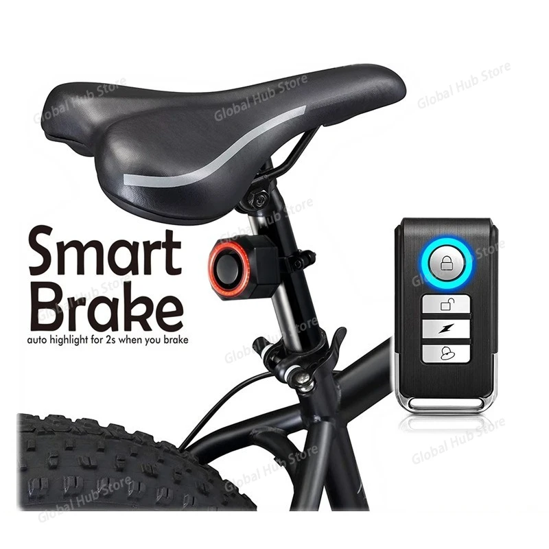 

Best Pick Motion Sensor Bicycle Alarm Bike Rear Lamp Wireless Anti-Theft Burglary Alarm Vibration IP65 Waterproof