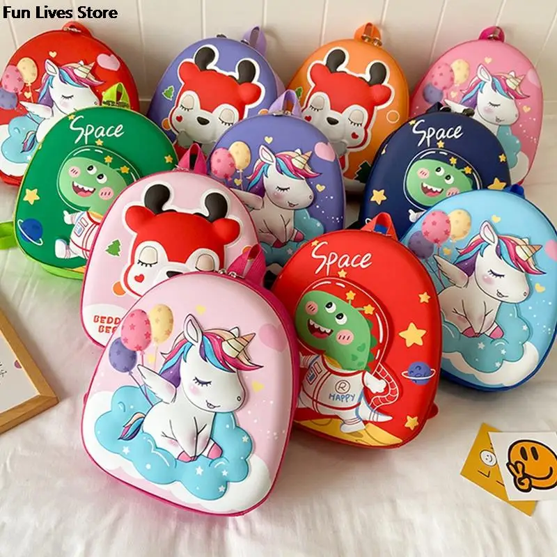 Kids Kindergarten Schoolbag Cartoon Unicorn Backpack Cute Animal Satchel Bags Children Book Storage Handbags Boys Girls Purse