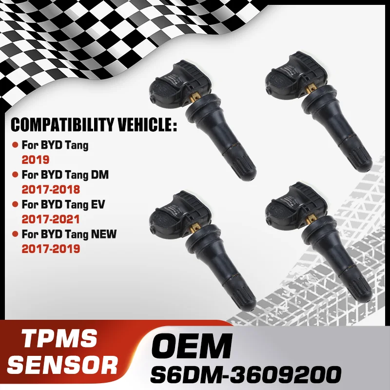 

Tire Pressure Sensor For BYD Tang 2019 BYD Tang DM 2017-2018 BYD Tang EV 2017-2021 BYD Tang NEW 2017-2019 S6DM-3609200 433 MHz