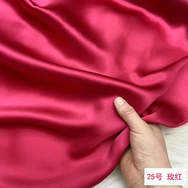 60 Solid Color 100% Pure Mulberry Silk Satin Fabric sewing material 16 Momme