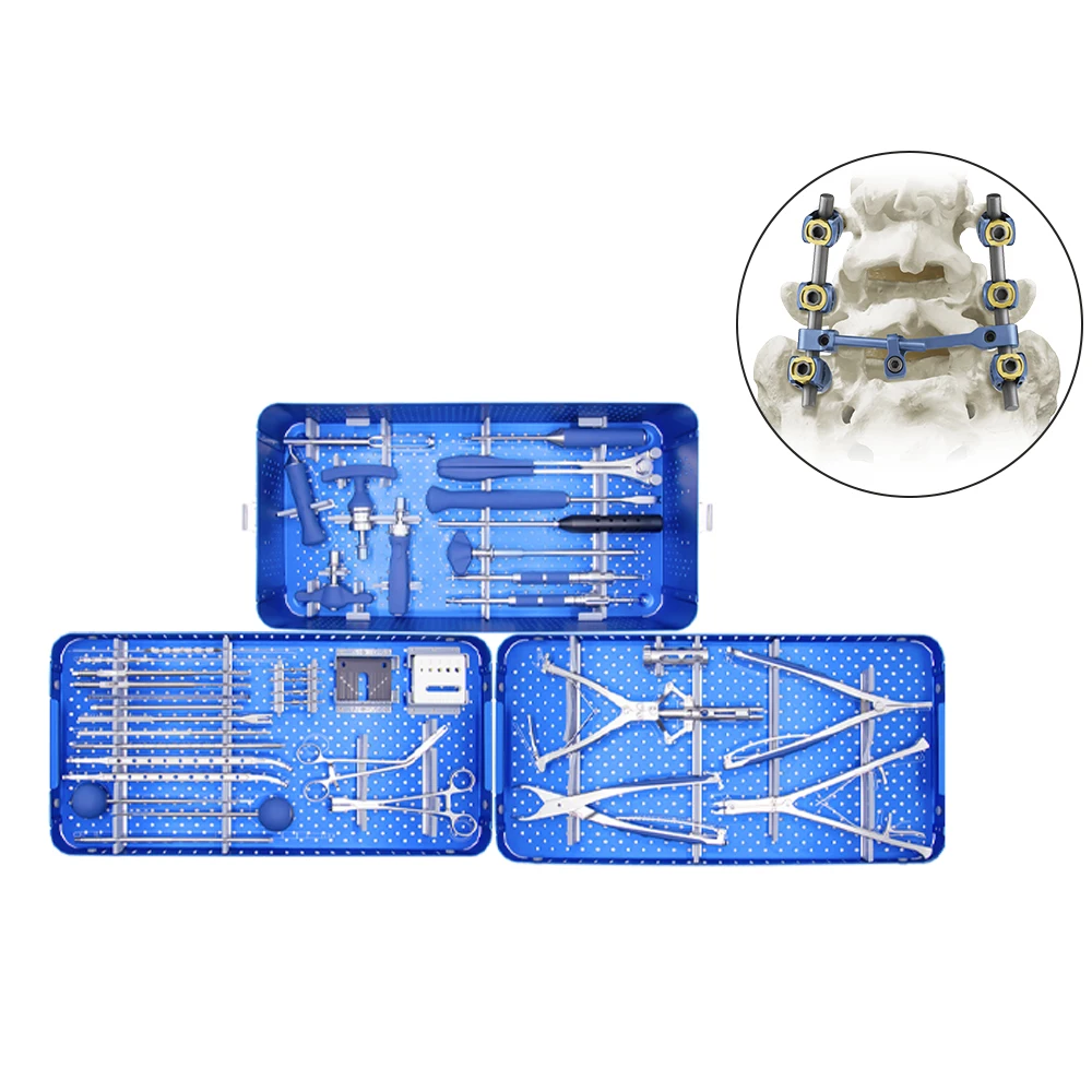 High Quality Orthopedic 5.5 Spinal Pedicle Screw Instrument Set for Spine Fixation Spinal Surgery