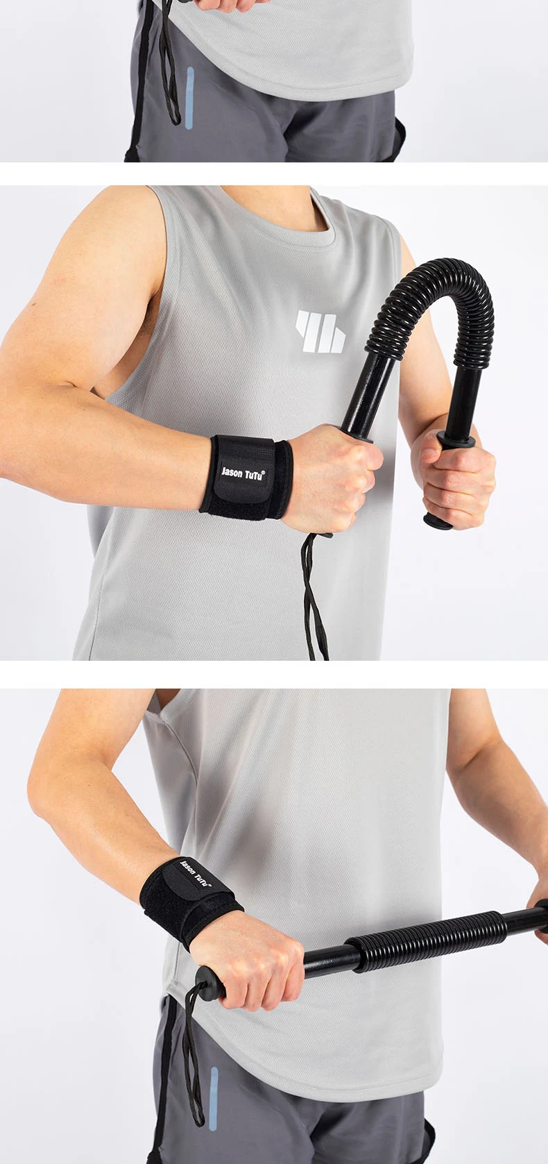 JASONTUTU 1 Stück Verstellbares Handgelenkband für Gewichtheben, Fitnessbandage, Handgelenkstütze, Schutzausrüstung, Handgelenksband, Tennisbandage – Detail 10