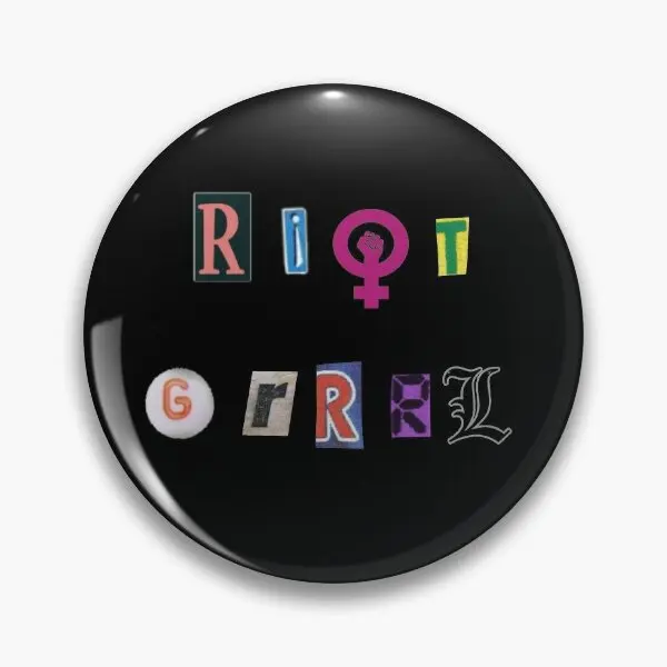 Riot Grrrl Ransom Letters  Soft Button Pin Lover Badge Cartoon Decor Lapel Pin Fashion Hat Creative Clothes Funny Collar Metal