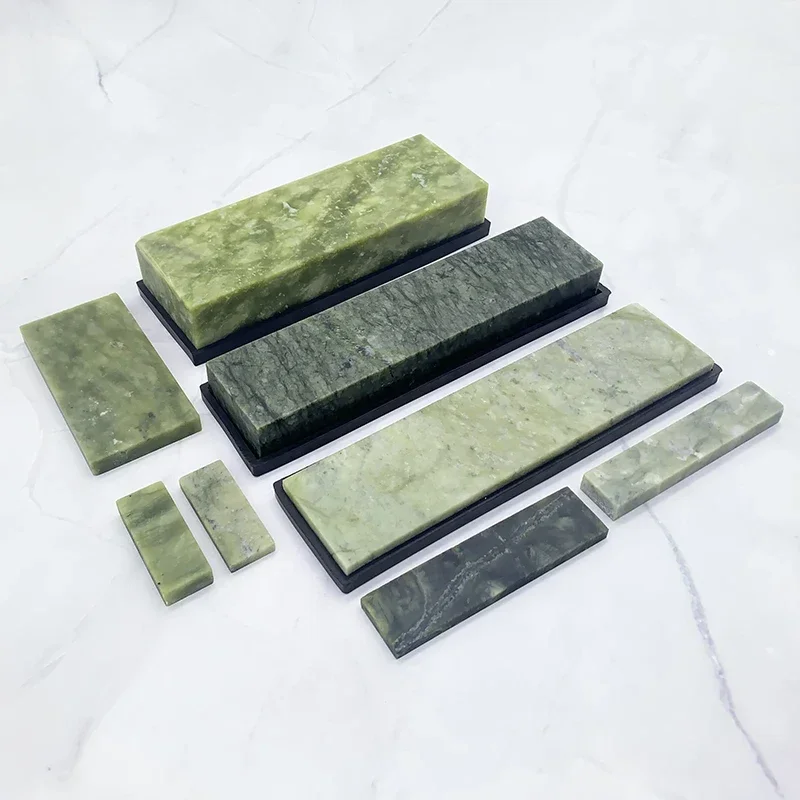 Natural Green Agate sharpening stone Whetstone Fine Grinding Polishing Shaved bar kitchen knife sharpener honing tool 10000 Grit