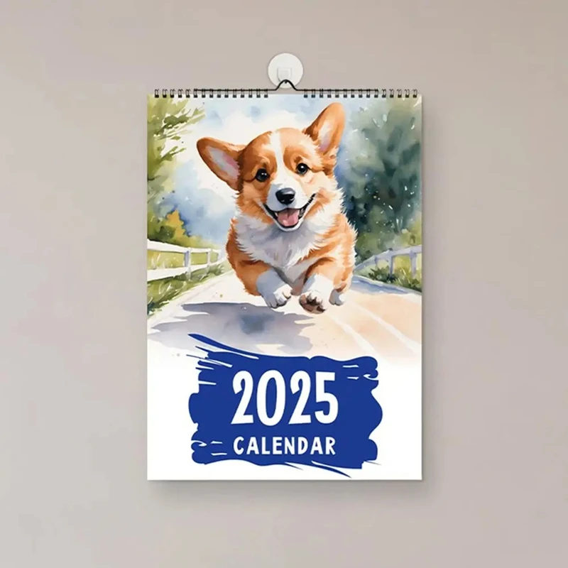 Corgi Calendar 2025 Dog Calendar Wall Calendar Cute Corgi Annual Yearly Planner 12 Month Calendar Planner For Organizing