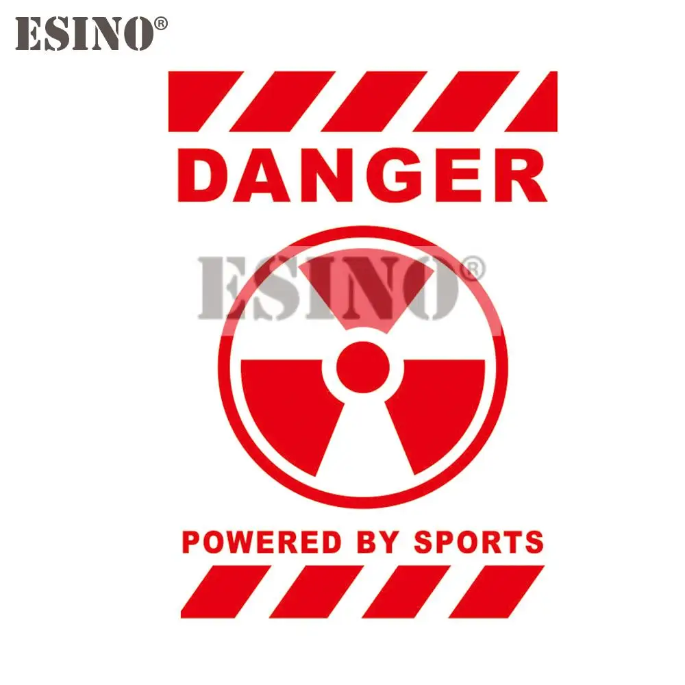 Car Styling Danger Powered By Sports PVC 3D Carving Creative Auto Decal Sticker Bumper Body Creative Pattern Vinyl