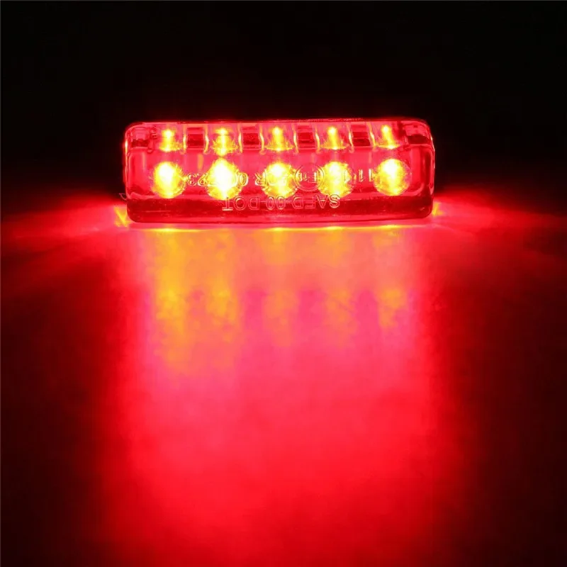 12V Motorcycle Rear Brake LED Tail Stop Light Lamp For Dirt Taillight Rear License Plate Light Accessories Decorative Lamp Emark