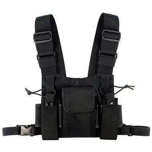 Radio Harness Chest Front Pack Pouch Holster Vest Rig Carry Bag for Baofeng BF-888S UV-5R TYT for Motorola ICOM Walkie Talkie