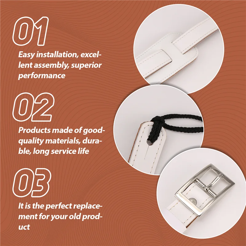 

A69P-Durable Leather And Metal Buckle Electric Guitar Strap Belt Shoulder Pad Adjustable Vintage Guitar Straps
