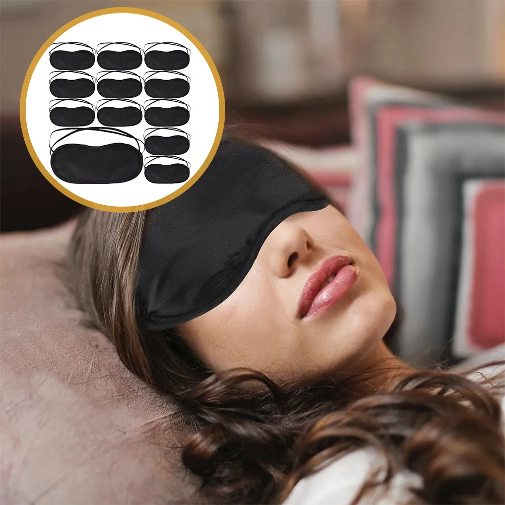 

Набор из 24 масок для сна: Премиум-класс, мягкая губчатая подкладка, светонепроницаемые, для отелей, поездов, самолетов, ночного использования