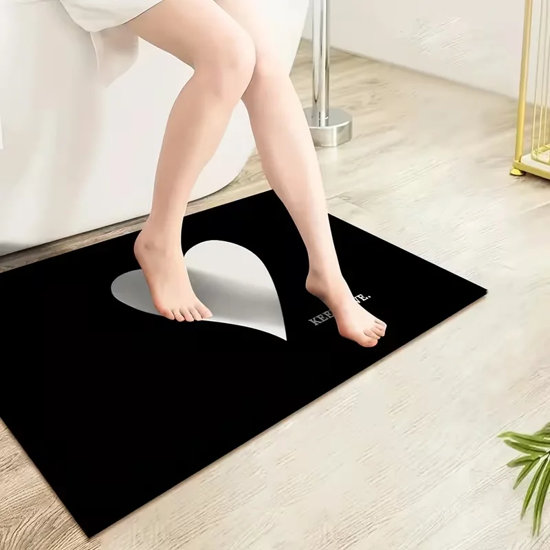 White Heart-Patterned Rug for Valentine'S Day, Romantic Home Decor, Suitable for Bathroom Doorways, Kitchens, Laundry Rooms, Etc