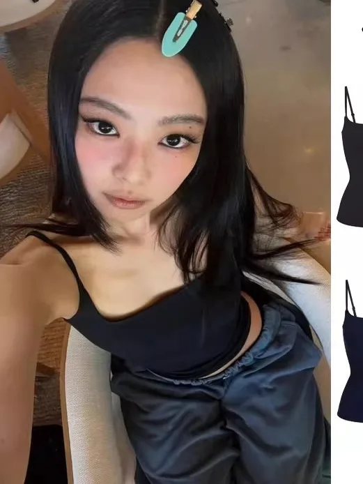 

Женский облегающий топ-майка Kardaian Jennie на бретельках, эластичный, для повседневной носки весной и летом