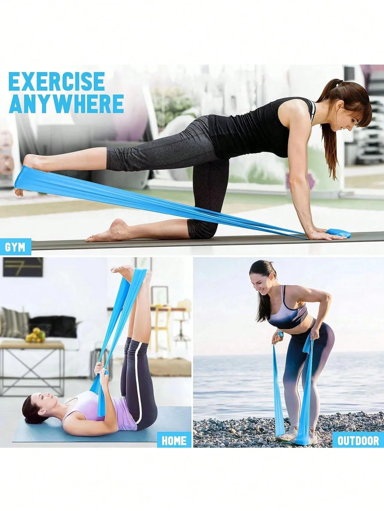 Widerstandsbänder für Workouts Übungsbänder Physiotherapie Outdoor-Fitnesstraining Pilates Heimgymnastik Dehnbare Elastische Bänder – Detail 11
