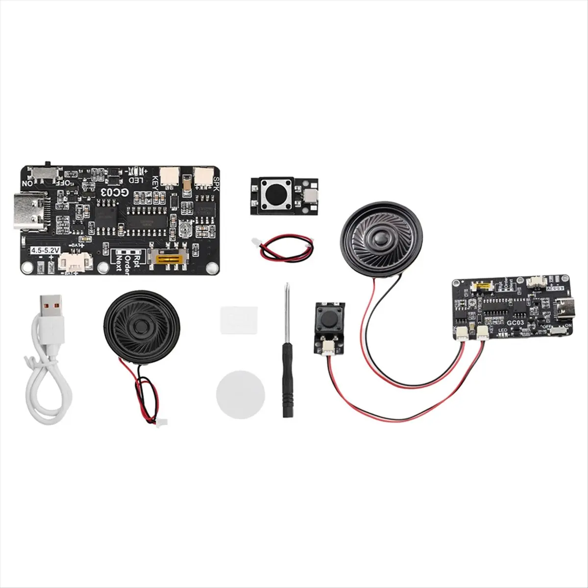 SWXF Recordable Sound Module with MP3 Download TYPE-C for Gift Box Christmas Birthday Card Music Cover Wall Without Battery