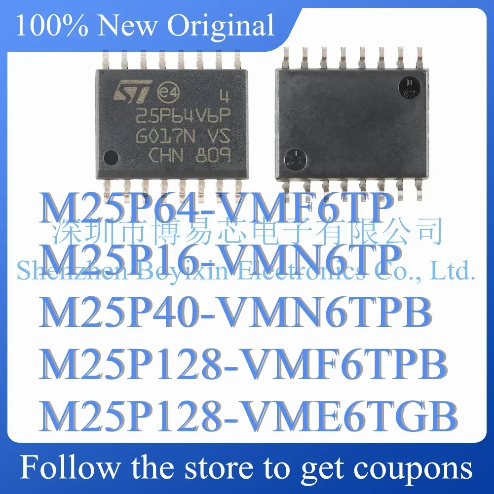 

NEW M25P64-VMF6TP M25P16-VMN6TP M25P40-VMN6TPB M25P128-VMF6TPB M25P128-VME6TGB.