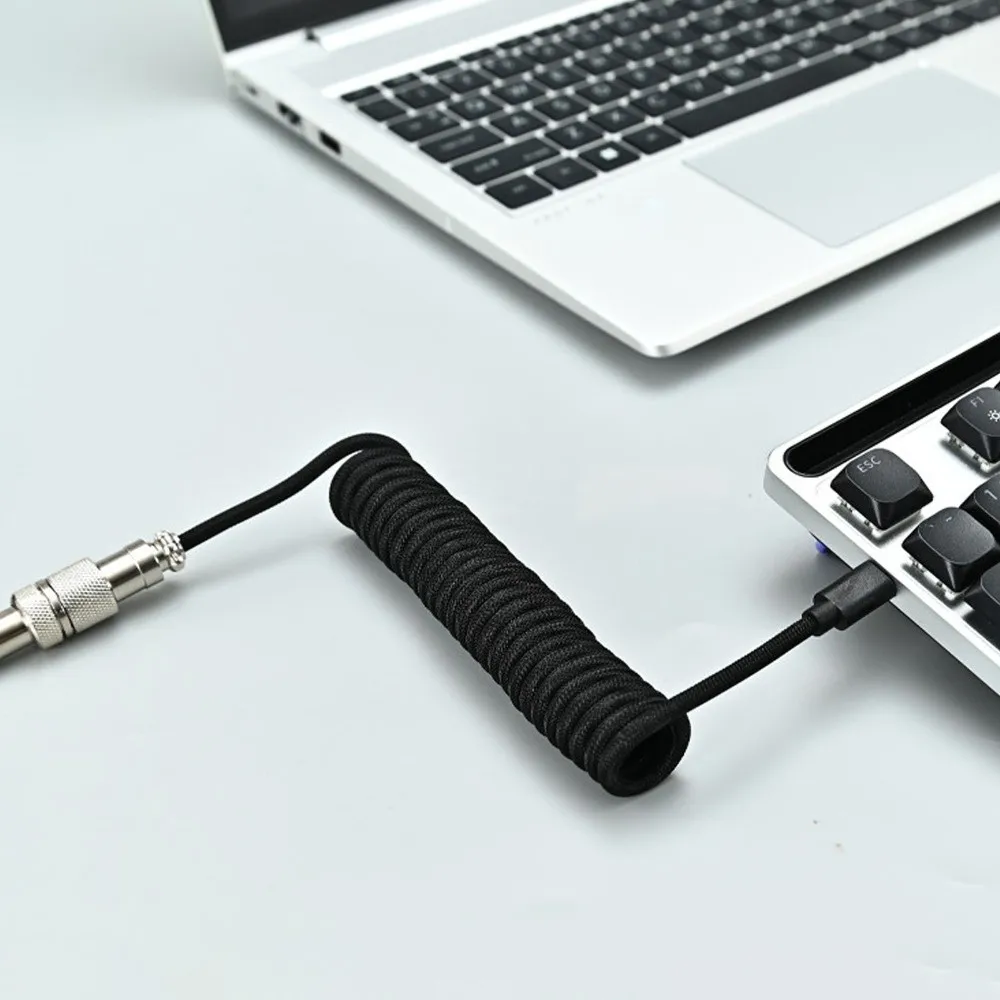 

USB Port a Mechanical Keyboard Coiled Cable USB a To Type C Coiled Design Mechanical Keyboard Type C USB Cable Max 3M Length