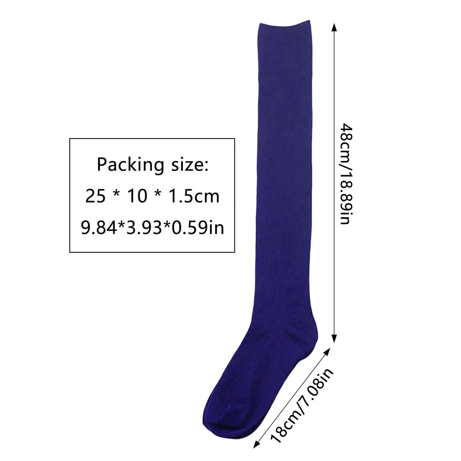 جوارب الركبة للنساء عمودي مخطط فوق بسط لينة الدافئة مضلع الفخذ العليا جوارب بلون الجوارب الطويلة