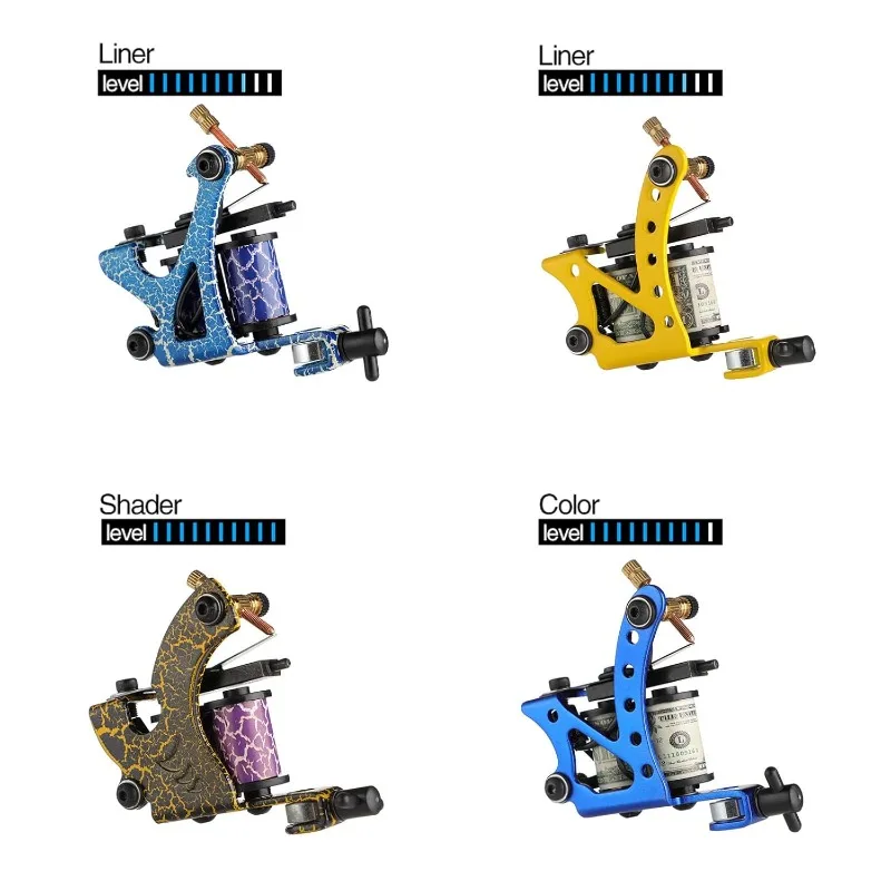 Solong الوشم كاملة الوشم كيت 4 برو آلة البنادق 54 أحبار إمدادات الطاقة دواسة القدم الإبر السيطرة نصائح حمل TK453-US #2