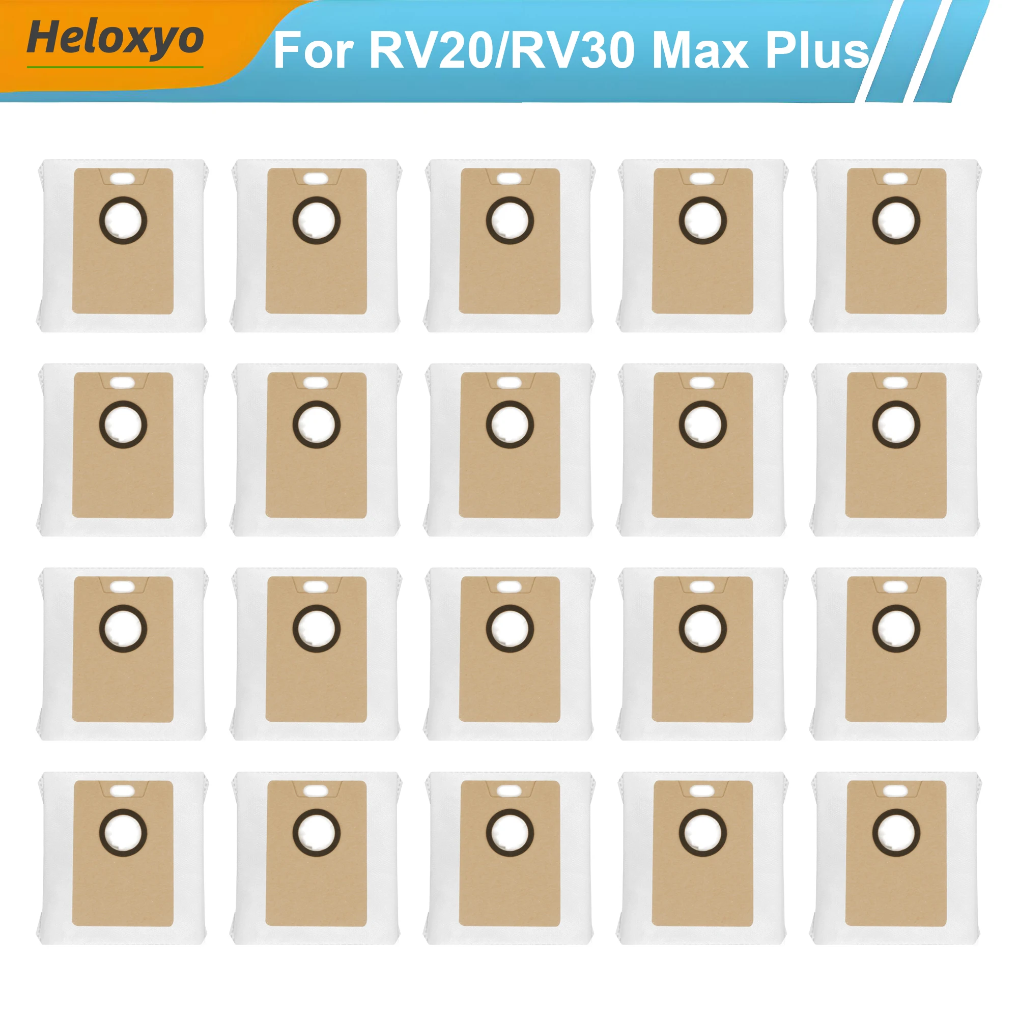 Ersatz-Staubbeutel für Tapo RV20/RV30 Max Plus Staubsauger, Großvolumige Vliesbeutel, Staubsauger-Zubehör
