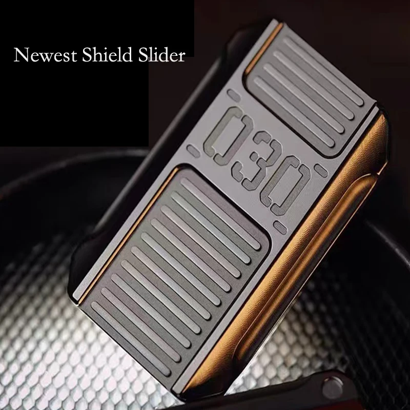 

WANWU-EDC Mini Ⅱ Shield Slider Stainless Steel Fingertip Gyro Decompression EDC Fidget Toy Fidget Slider Adults Gifts