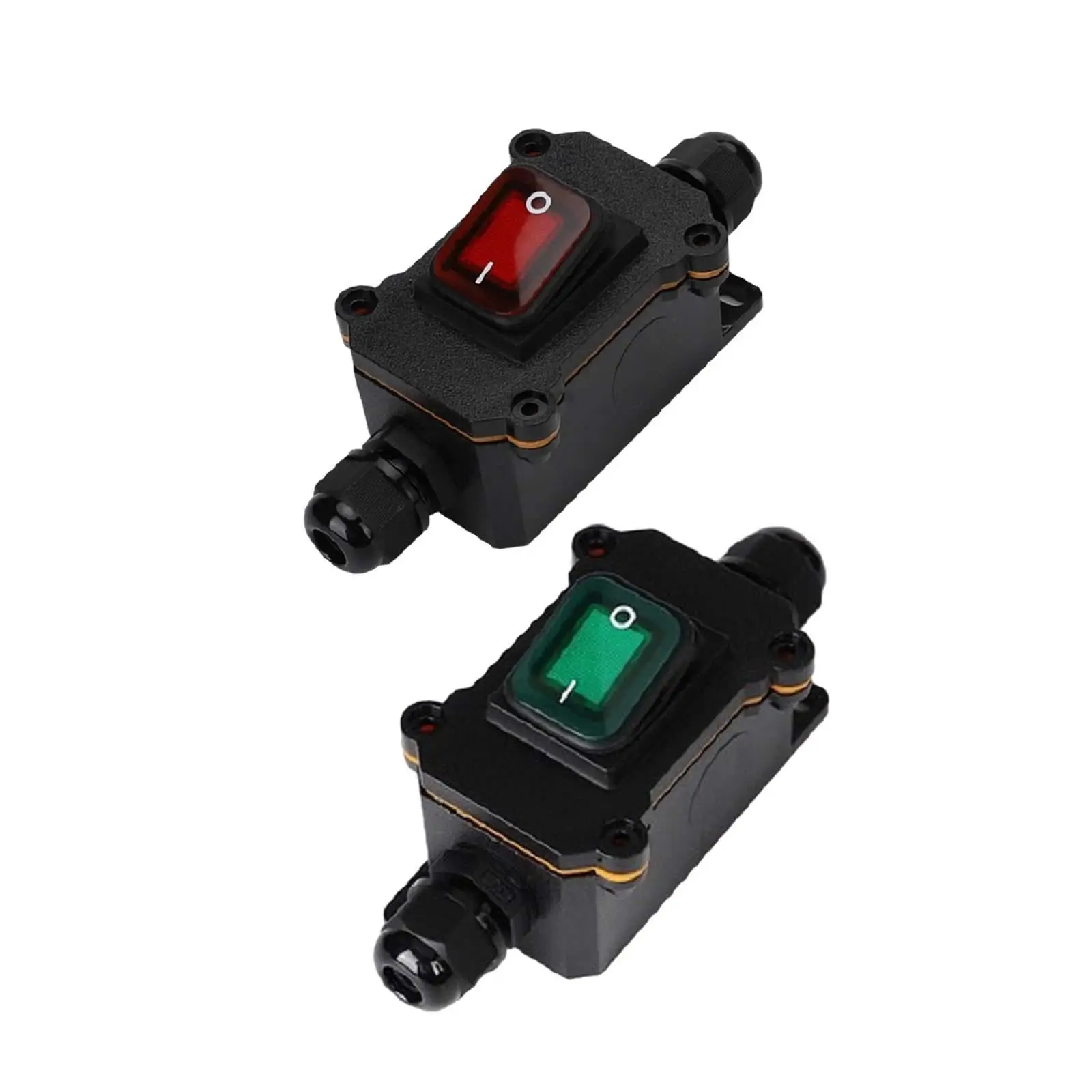 Practical Inline Cord Switch Toggle Switch Waterproof with Indicator Light for