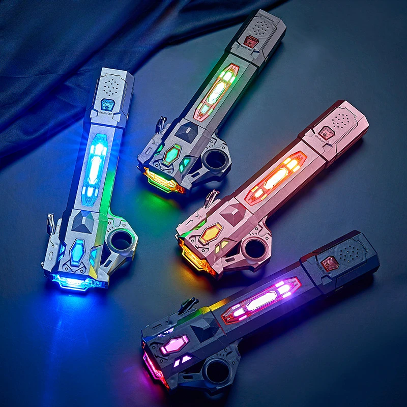 Retractable Lightsaber Finger Rotating Laser Sword Flash Luminous Soundfont Force FX FOC Blaster Cosplay Battle Toy for Children