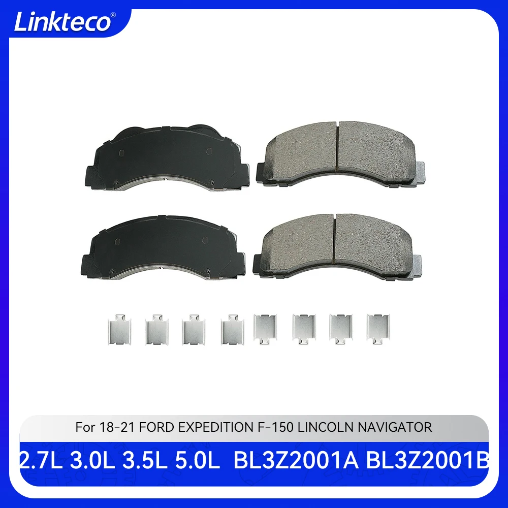 Engine part Front Brake Pad Set Fit 2.7 3.0 3.5 5.0 L For 18-21 3.5L 3.0L 5.0L FORD EXPEDITION F-150 BL3Z2001A AL3Z2001A ZD1414