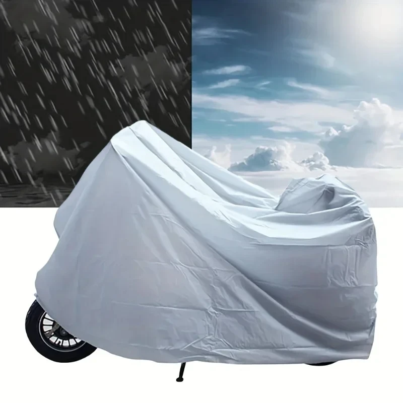 XL 140*240cm Motorcycle Clothing PEVA Single Layer Rainproof Sunscreen Bicycle Cover Electric Vehicle Protective Rain Protection image 2