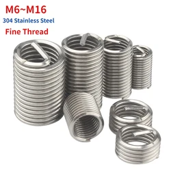 M6 M8 M10 M12 ~ M16 Fine Thread Helicoil Thread Repair Insert 304 Stainless Steel Wire Thread inserts Bushing Sleeve Repair Kit