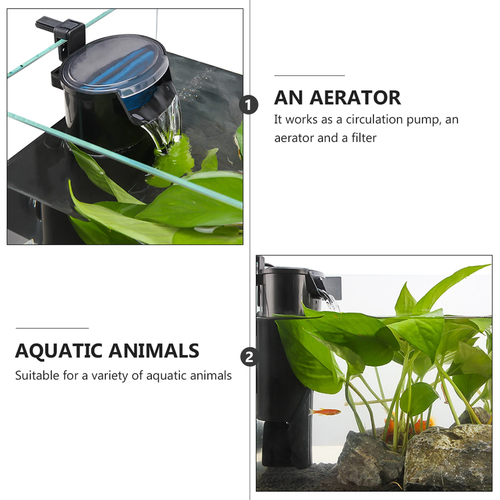 

Fish Tank Filter Pump Low Water Level Aerator Circulation System Aquarium Turtle Oxygen Enhancer Silent Mini Pumps