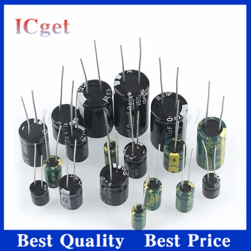 2/5/10/50PCS Aluminum electrolytic capacitor 4V 10V 16V 25V 35V 100UF 220UF 330UF 470UF 680UF 1000UF 47UF 1500UF 10UF 22UF